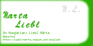marta liebl business card