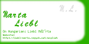 marta liebl business card